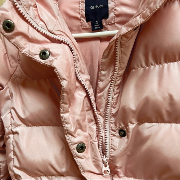 Gap Kids Girls Size 8 Pink Hooded Puffer Jacket w/ Polartec Insulation - Picture 8 of 11